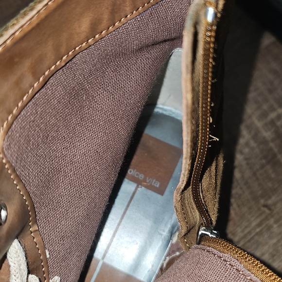 Dolce Vita Brown Suede Zippered Lace-Up Fur Trim Boots Size 10 - Picture 6 of 10